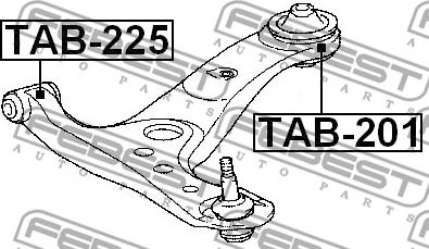 Febest TAB-225 - Länkarmsbussning xdelar.se