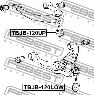 Febest TBJB-120UP - Reparationssats, bär / styrled xdelar.se