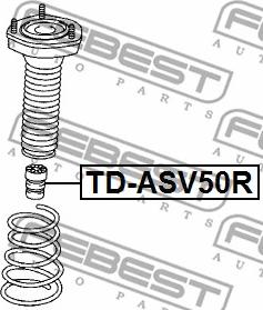 Febest TD-ASV50R - Gummibuffert, fjädring xdelar.se