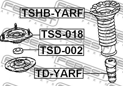 Febest TSS-018 - Fjäderbens-stödlager xdelar.se