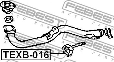 Febest TEXB-016 - Monteringssats, avgassystem xdelar.se