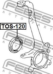 Febest TOS-120 - Axeltätning, drivacel xdelar.se