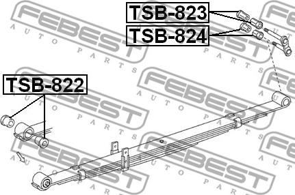 Febest TSB-824 - Bussning, bladfjäder xdelar.se