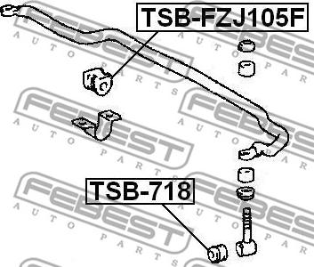 Febest TSB-718 - Montering, axelstag xdelar.se