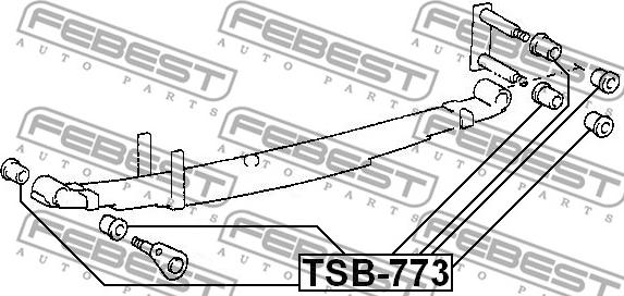 Febest TSB-773 - Bussning, bladfjäder xdelar.se