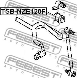 Febest TSB-NZE120F - Bussning, krängningshämare xdelar.se