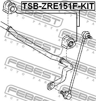 Febest TSB-ZRE151F-KIT - Reparationssats, krängningshämmarfäste xdelar.se