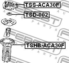 Febest TSD-002 - Fjäderbens-stödlager xdelar.se