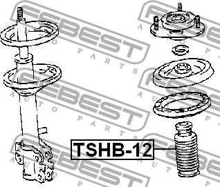 Febest TSHB-12 - Gummibuffert, fjädring xdelar.se