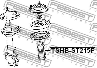 Febest TSHB-ST215F - Gummibuffert, fjädring xdelar.se