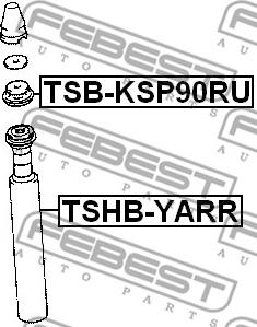 Febest TSHB-YARR - Dammskyddsats, stötdämpare xdelar.se