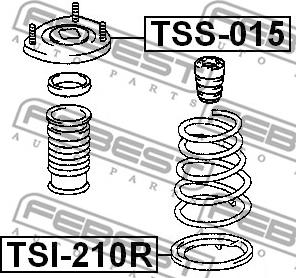 Febest TSS-015 - Fjäderbens-stödlager xdelar.se