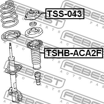 Febest TSS-043 - Fjäderbens-stödlager xdelar.se