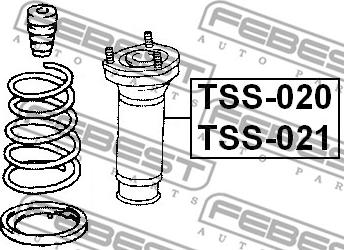 Febest TSS-020 - Fjäderbens-stödlager xdelar.se