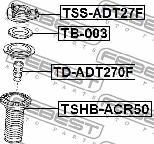 Febest TSS-ADT27F - Fjäderbens-stödlager xdelar.se