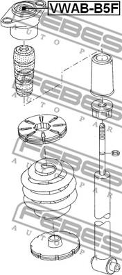 Febest VWAB-B5F - Remskiva, generator xdelar.se