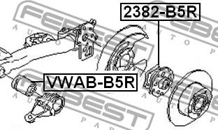 Febest VWAB-B5R - Upphängning, axelstomme xdelar.se