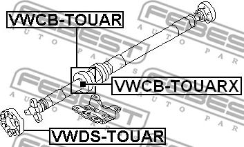 Febest VWCB-TOUARX - Upphängning, kardanaxel xdelar.se