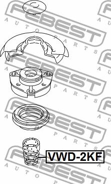 Febest VWD-2KF - Gummibuffert, fjädring xdelar.se