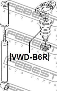 Febest VWD-B6R - Gummibuffert, fjädring xdelar.se