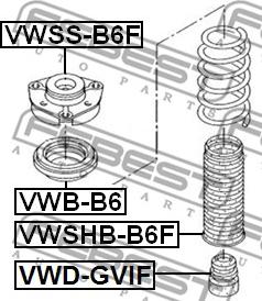 Febest VWD-GVIF - Gummibuffert, fjädring xdelar.se