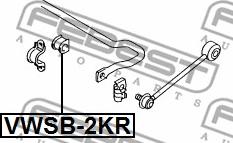 Febest VWSB-2KR - Bussning, krängningshämare xdelar.se