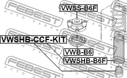 Febest VWSHB-CCF-KIT - Dammskyddsats, stötdämpare xdelar.se