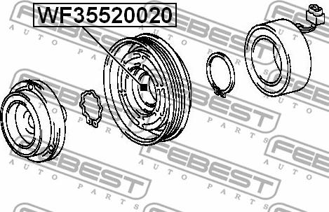 Febest WF35520020 - Lager, kompressoraxel xdelar.se