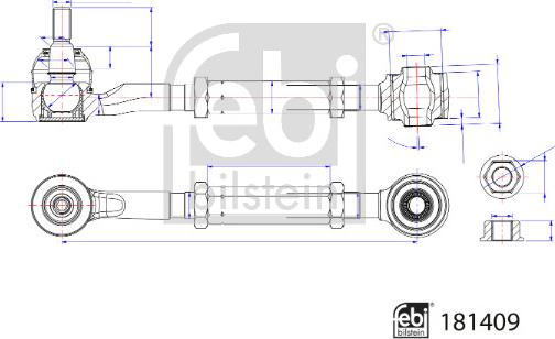 Febi Bilstein 181409 - Länkarm, hjulupphängning xdelar.se