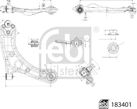 Febi Bilstein 183401 - Länkarm, hjulupphängning xdelar.se