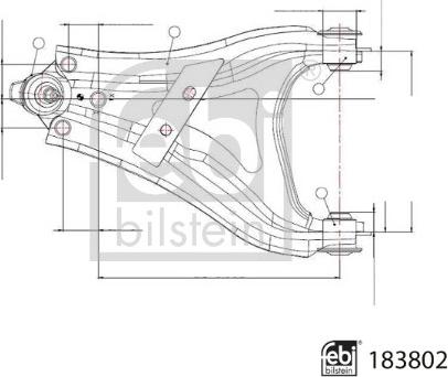 Febi Bilstein 183802 - Länkarm, hjulupphängning xdelar.se