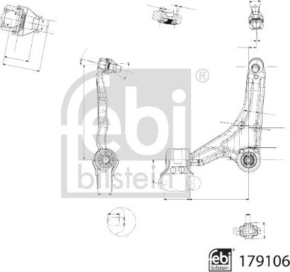 Febi Bilstein 179106 - Länkarm, hjulupphängning xdelar.se