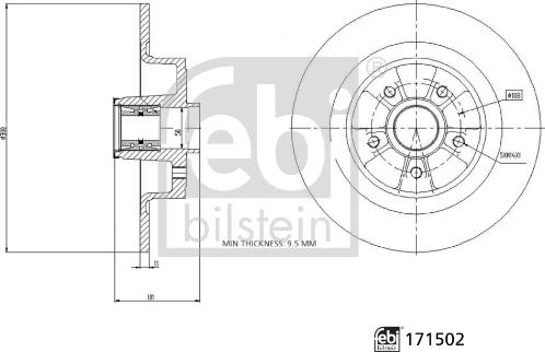 Febi Bilstein 171502 - Bromsskiva xdelar.se