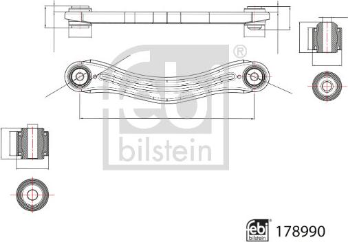 Febi Bilstein 178990 - Länkarm, hjulupphängning xdelar.se