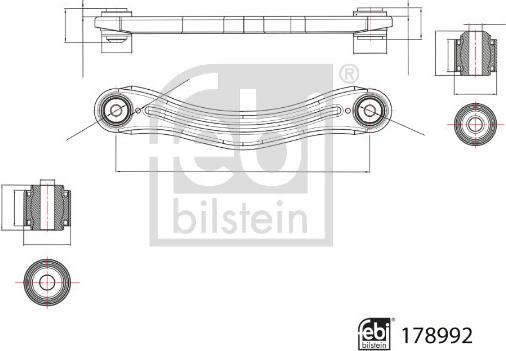 Febi Bilstein 178992 - Länkarm, hjulupphängning xdelar.se