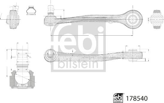 Febi Bilstein 178540 - Länkarm, hjulupphängning xdelar.se