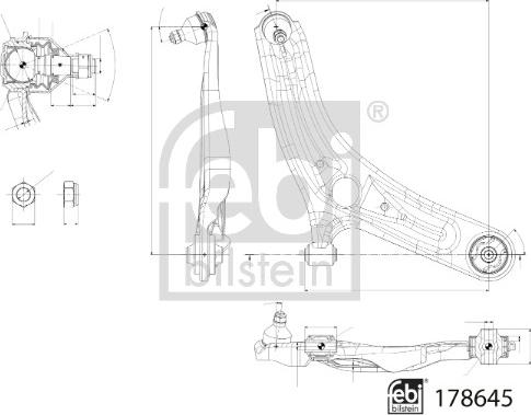 Febi Bilstein 178645 - Länkarm, hjulupphängning xdelar.se