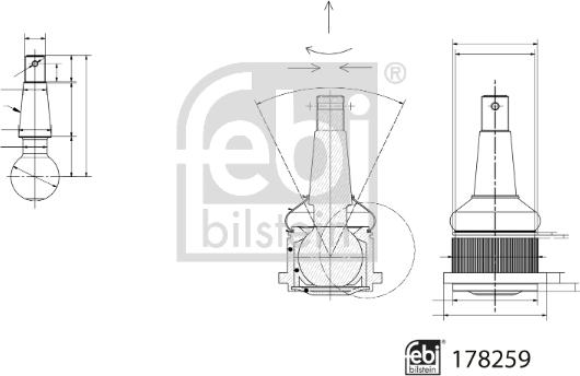 Febi Bilstein 178259 - Stöd- / Styrstag xdelar.se