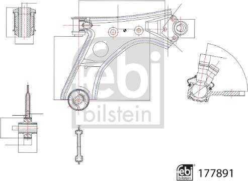 Febi Bilstein 177891 - Länkarm, hjulupphängning xdelar.se