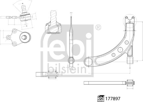 Febi Bilstein 177897 - Länkarm, hjulupphängning xdelar.se