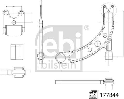 Febi Bilstein 177844 - Länkarm, hjulupphängning xdelar.se