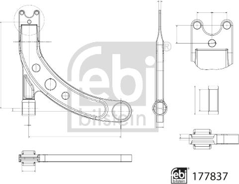 Febi Bilstein 177837 - Länkarm, hjulupphängning xdelar.se