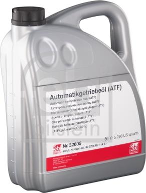 Febi Bilstein 32605 - Automatväxellådsolja (ATF) xdelar.se