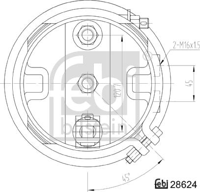 Febi Bilstein 28624 - Fjäderbromscylinder xdelar.se