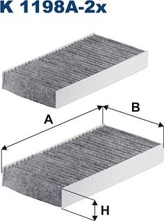 Filtron K 1198A-2x - Filter, kupéventilation xdelar.se