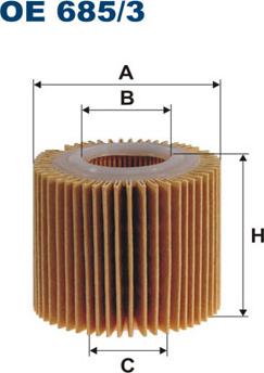 Filtron OE685/3 - Oljefilter xdelar.se