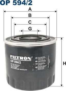 Filtron OP594/2 - Oljefilter xdelar.se