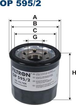 Filtron OP595/2 - Oljefilter xdelar.se