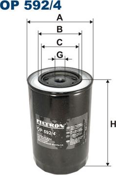 Filtron OP592/4 - Oljefilter xdelar.se