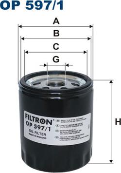 Filtron OP597/1 - Oljefilter xdelar.se